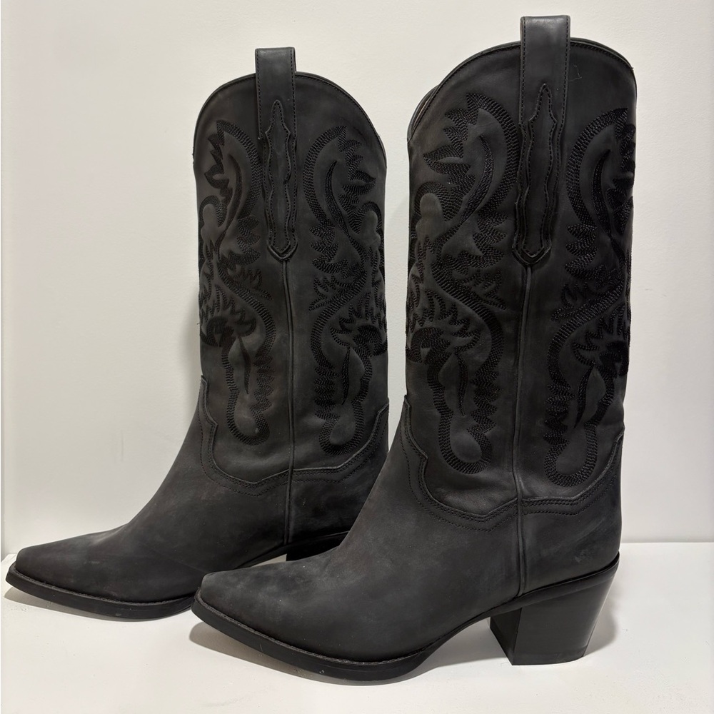 Jeffrey Campbell Black Dagget Boots